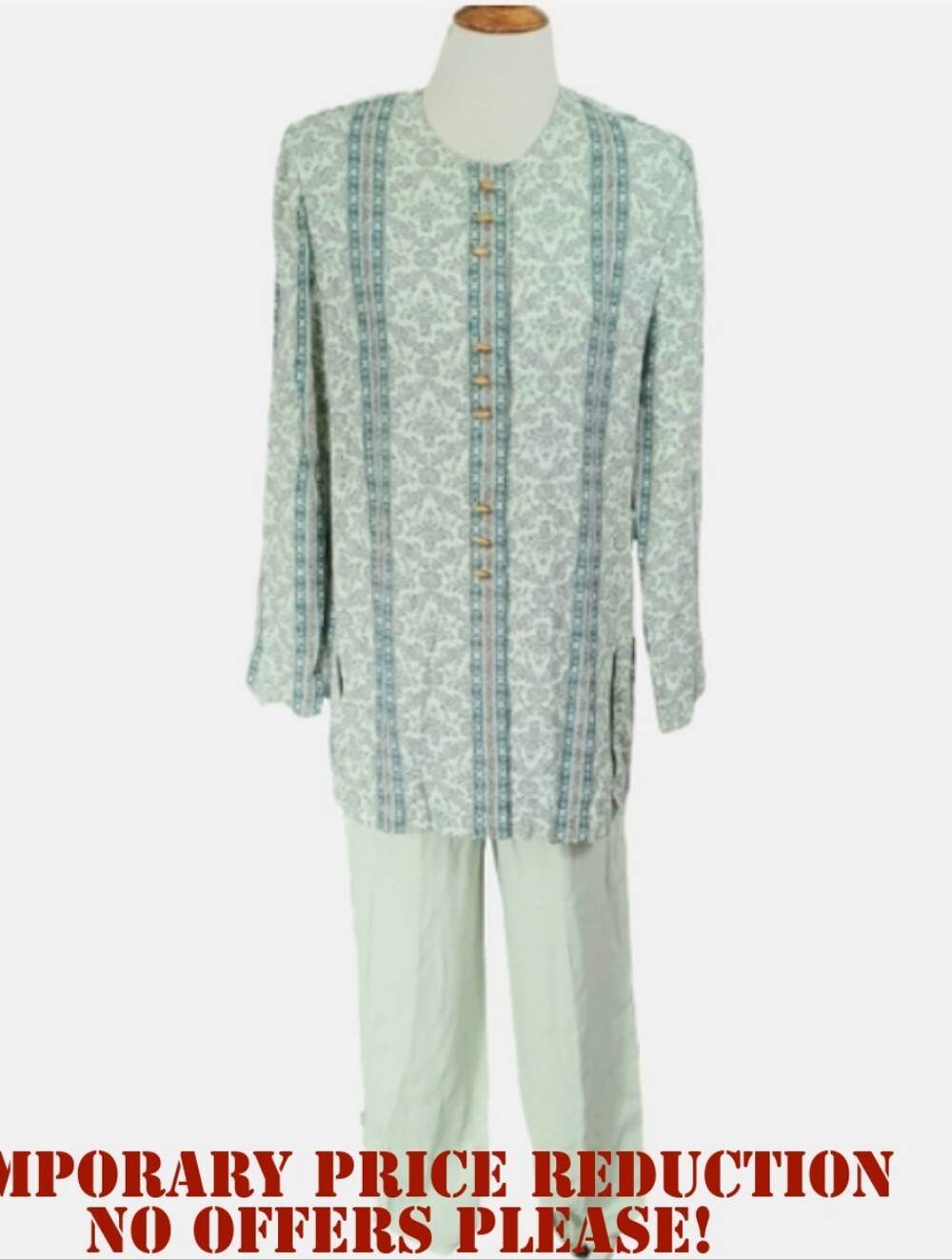 R&M RICHARDS BY KAREN KWONG VINTAGE 80'S 2 PIECE SET TUNIC/PANTS SIZES 1…